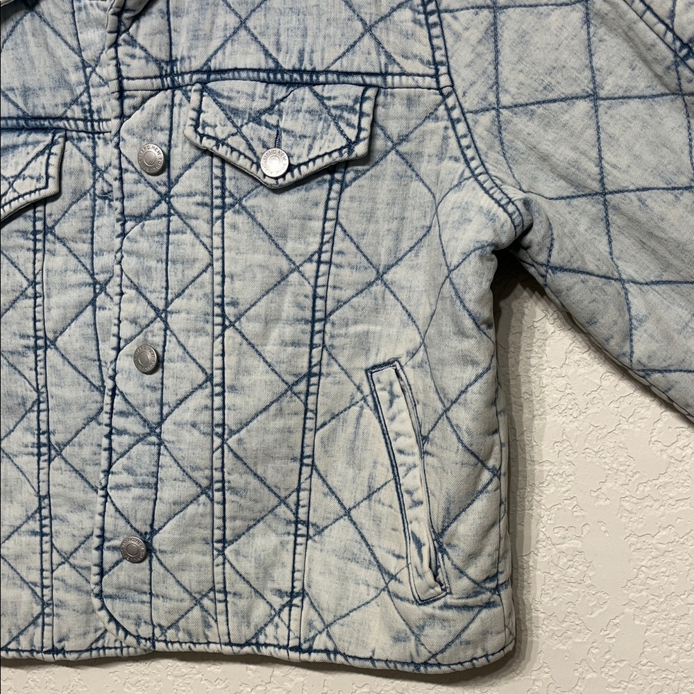 Marc New York Women’s Size Medium Light Blue Quilted Denim Jacket - Picture 5 of 11
